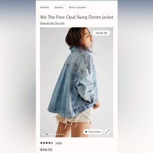 Free People Opal Swing Jean Jacket